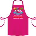 Autism Nana Grandparents Autistic ASD Cotton Apron 100% Organic Pink