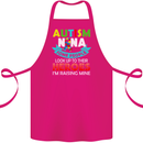 Autism Nana Grandparents Autistic ASD Cotton Apron 100% Organic Pink