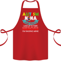 Autism Nana Grandparents Autistic ASD Cotton Apron 100% Organic Red