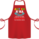 Autism Nana Grandparents Autistic ASD Cotton Apron 100% Organic Red