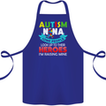 Autism Nana Grandparents Autistic ASD Cotton Apron 100% Organic Royal Blue