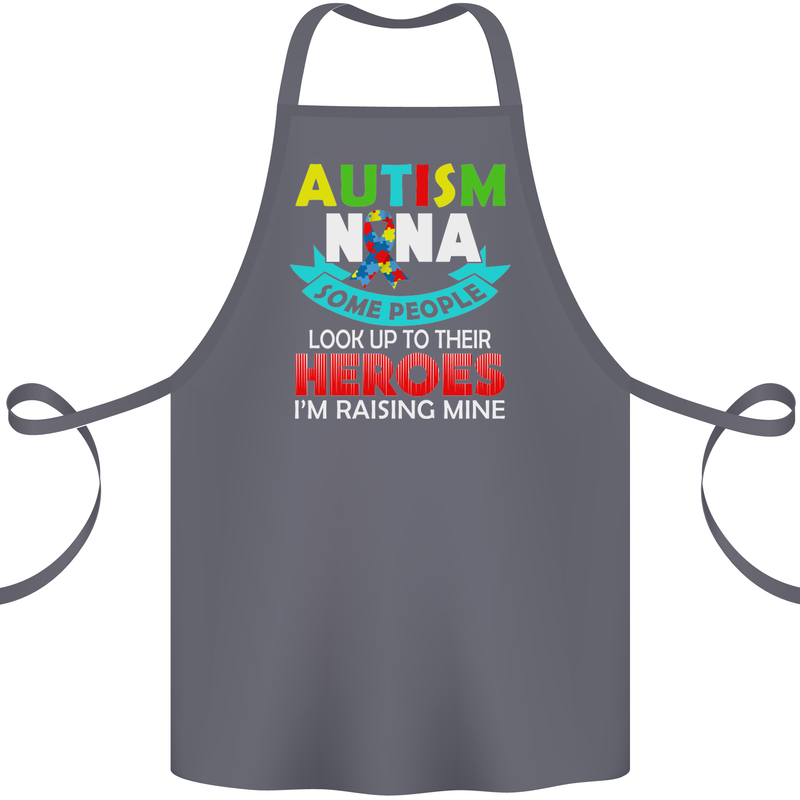 Autism Nana Grandparents Autistic ASD Cotton Apron 100% Organic Steel