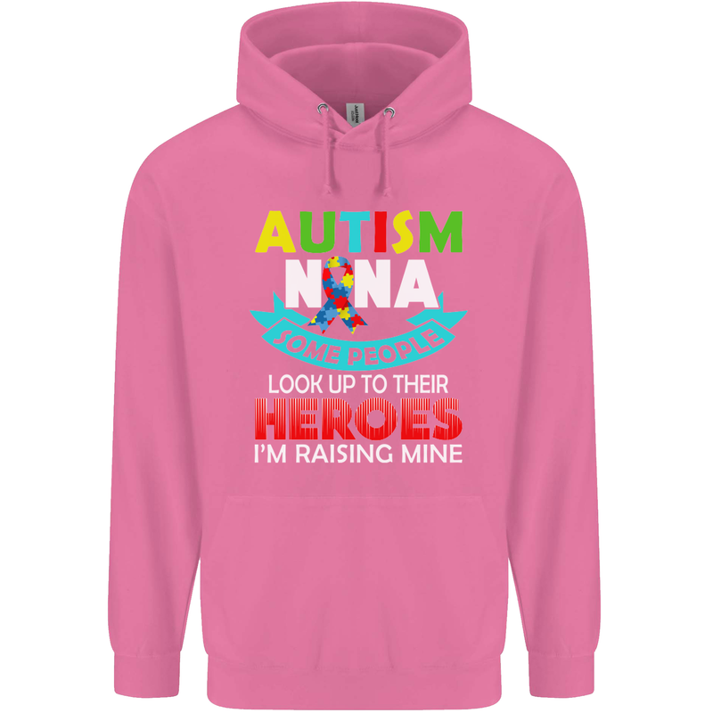 Autism Nana Grandparents Autistic ASD Mens 80% Cotton Hoodie Azelea
