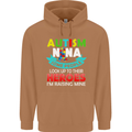 Autism Nana Grandparents Autistic ASD Mens 80% Cotton Hoodie Caramel Latte