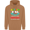 Autism Nana Grandparents Autistic ASD Mens 80% Cotton Hoodie Caramel Latte