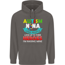 Autism Nana Grandparents Autistic ASD Mens 80% Cotton Hoodie Charcoal