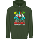 Autism Nana Grandparents Autistic ASD Mens 80% Cotton Hoodie Forest Green