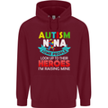 Autism Nana Grandparents Autistic ASD Mens 80% Cotton Hoodie Maroon
