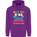 Autism Nana Grandparents Autistic ASD Mens 80% Cotton Hoodie Purple