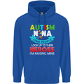 Autism Nana Grandparents Autistic ASD Mens 80% Cotton Hoodie Royal Blue