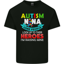Autism Nana Grandparents Autistic ASD Mens Cotton T-Shirt Tee Top Black