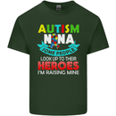Autism Nana Grandparents Autistic ASD Mens Cotton T-Shirt Tee Top Forest Green