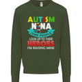Autism Nana Grandparents Autistic ASD Mens Sweatshirt Jumper Forest Green
