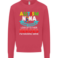Autism Nana Grandparents Autistic ASD Mens Sweatshirt Jumper Heliconia