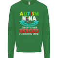 Autism Nana Grandparents Autistic ASD Mens Sweatshirt Jumper Irish Green
