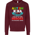 Autism Nana Grandparents Autistic ASD Mens Sweatshirt Jumper Maroon