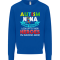 Autism Nana Grandparents Autistic ASD Mens Sweatshirt Jumper Royal Blue