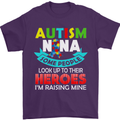 Autism Nana Grandparents Autistic ASD Mens T-Shirt Cotton Gildan Purple