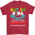 Autism Nana Grandparents Autistic ASD Mens T-Shirt Cotton Gildan Red