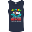 Autism Nana Grandparents Autistic ASD Mens Vest Tank Top Navy Blue