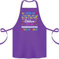 Autism Ribbon For My Granddaughter Autistic Cotton Apron 100% Organic Purple