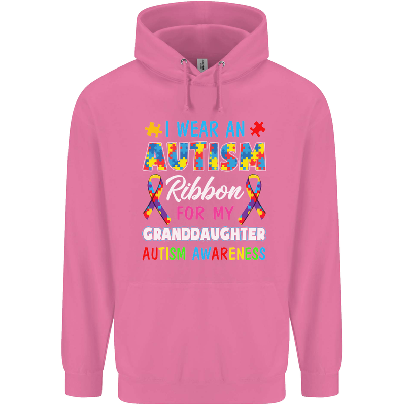 Autism Ribbon For My Granddaughter Autistic Mens 80% Cotton Hoodie Azelea