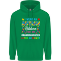 Autism Ribbon For My Granddaughter Autistic Mens 80% Cotton Hoodie Irish Green
