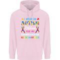 Autism Ribbon For My Granddaughter Autistic Mens 80% Cotton Hoodie Light Pink