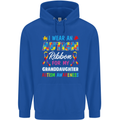Autism Ribbon For My Granddaughter Autistic Mens 80% Cotton Hoodie Royal Blue