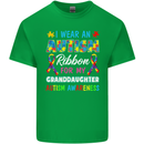 Autism Ribbon For My Granddaughter Autistic Mens Cotton T-Shirt Tee Top Irish Green