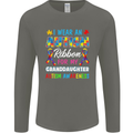 Autism Ribbon For My Granddaughter Autistic Mens Long Sleeve T-Shirt Charcoal