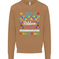 Autism Ribbon For My Granddaughter Autistic Mens Sweatshirt Jumper Caramel Latte