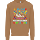 Autism Ribbon For My Granddaughter Autistic Mens Sweatshirt Jumper Caramel Latte