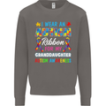 Autism Ribbon For My Granddaughter Autistic Mens Sweatshirt Jumper Charcoal