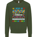 Autism Ribbon For My Granddaughter Autistic Mens Sweatshirt Jumper Forest Green