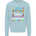 Autism Ribbon For My Granddaughter Autistic Mens Sweatshirt Jumper Light Blue