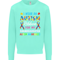 Autism Ribbon For My Granddaughter Autistic Mens Sweatshirt Jumper Peppermint