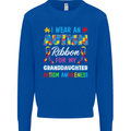 Autism Ribbon For My Granddaughter Autistic Mens Sweatshirt Jumper Royal Blue