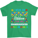 Autism Ribbon For My Granddaughter Autistic Mens T-Shirt Cotton Gildan Irish Green