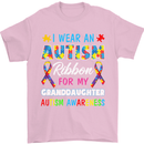 Autism Ribbon For My Granddaughter Autistic Mens T-Shirt Cotton Gildan Light Pink