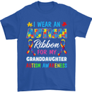 Autism Ribbon For My Granddaughter Autistic Mens T-Shirt Cotton Gildan Royal Blue