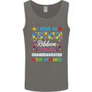 Autism Ribbon For My Granddaughter Autistic Mens Vest Tank Top Charcoal