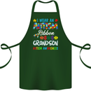 Autism Ribbon For My Grandson Autistic ASD Cotton Apron 100% Organic Forest Green