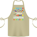 Autism Ribbon For My Grandson Autistic ASD Cotton Apron 100% Organic Khaki