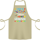 Autism Ribbon For My Grandson Autistic ASD Cotton Apron 100% Organic Khaki