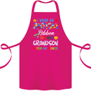 Autism Ribbon For My Grandson Autistic ASD Cotton Apron 100% Organic Pink