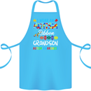 Autism Ribbon For My Grandson Autistic ASD Cotton Apron 100% Organic Turquoise