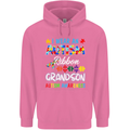 Autism Ribbon For My Grandson Autistic ASD Mens 80% Cotton Hoodie Azelea