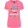 Autism Ribbon For My Grandson Autistic ASD Womens Wider Cut T-Shirt Azalea