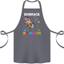 Autism T-Rex Embrace Differences Autistic Cotton Apron 100% Organic Steel